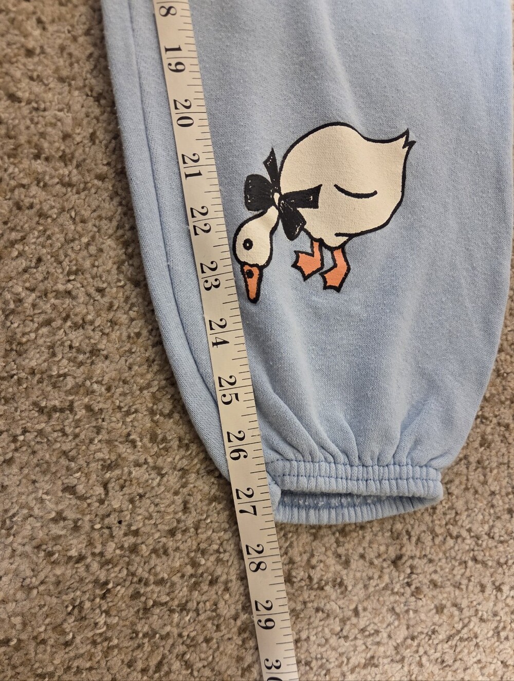 Vintage Country Goose 2 Piece Sweat Suit Top + Bottoms Cotton Blend Medium Blue - Picture 7 of 8